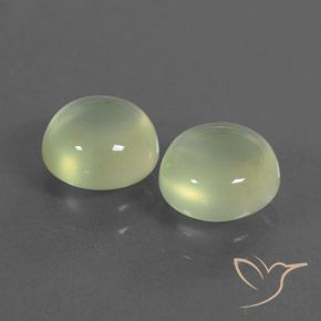 Gemme di Prehnite Verde medio naturale da 3.35 ct, Rotondo, Trasparente