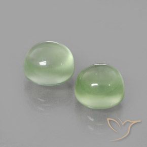 Gemme di Prehnite Verde molto chiaro naturale da 5.68 ct, Rotondo, Trasparente