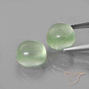 Gemme di Prehnite Verde molto chiaro naturale da 5.68 ct, Rotondo, Trasparente
