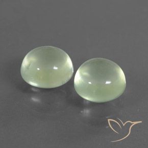 Gemme di Prehnite Verde Pera Pallido naturale da 4.36 ct, Rotondo, Trasparente