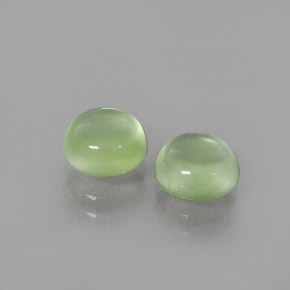 Prehnite naturale verde da 2,97 ct, taglio rotondo, trasparente