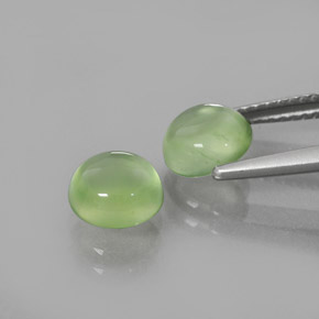 Prehnite naturale verde da 2,97 ct, taglio rotondo, trasparente