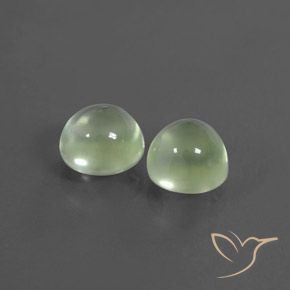 Gemme di Prehnite Verde Pera Chiaro naturale da 4.19 ct, Rotondo, Trasparente