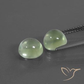 Gemme di Prehnite Verde Pera Chiaro naturale da 4.19 ct, Rotondo, Trasparente