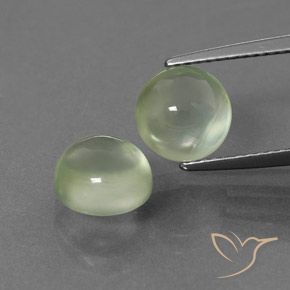 5.09ctw Naturale Verde pallido Prehnite, Rotondo, Trasparente
