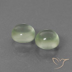 Gemme di Prehnite Verde pallido naturale da 5.09 ct, Rotondo, Trasparente