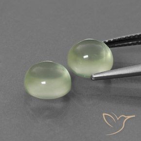 Gemme di Prehnite Verde pallido naturale da 5.09 ct, Rotondo, Trasparente