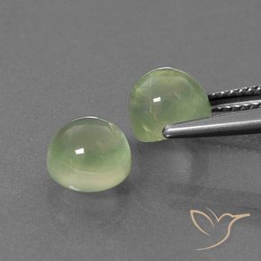Gemme di Prehnite Verde chiaro naturale da 5.49 ct, Rotondo, Trasparente