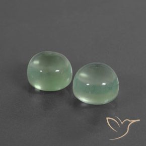 Gemme di Prehnite Verde molto chiaro naturale da 5.84 ct, Rotondo, Trasparente