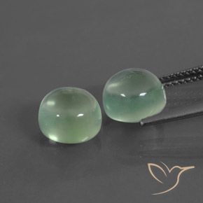 Gemme di Prehnite Verde molto chiaro naturale da 5.84 ct, Rotondo, Trasparente