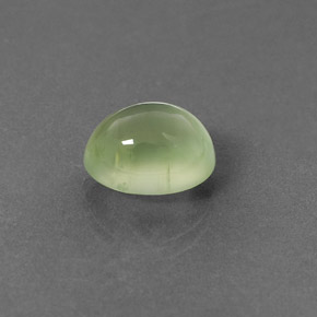 Prehnite naturale verde da 4,45 ct, taglio ovale, trasparente