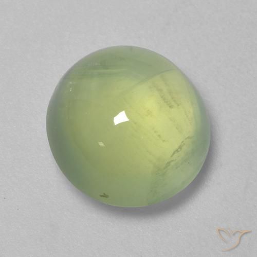 4.18ct Naturale Verde medio Prehnite, Ovale, Trasparente