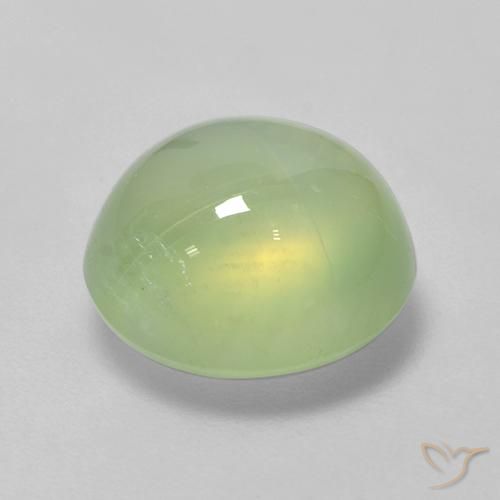Prehnite Verde medio naturale da 4.18 ct, Ovale, Trasparente