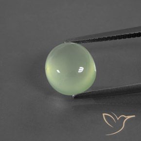 4.35ct Naturale Verde chiaro Prehnite, Ovale, Trasparente
