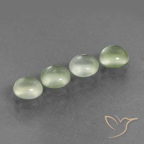 Gemme di Prehnite Verde molto chiaro naturale da 2.98 ct, Rotondo, Trasparente