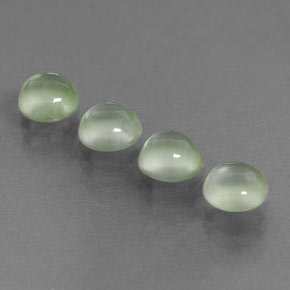 Prehnite naturale verde da  ct, taglio rotondo, trasparente
