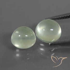 5.30ctw Naturale Verde molto chiaro Prehnite, Rotondo, Trasparente