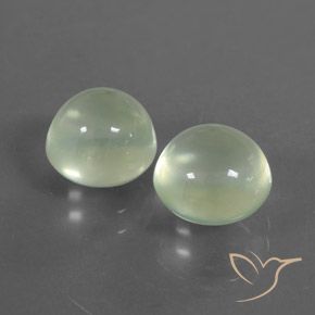 Gemme di Prehnite Verde molto chiaro naturale da 5.30 ct, Rotondo, Trasparente