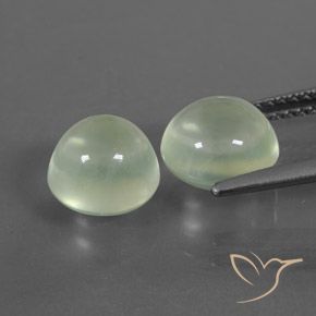 Gemme di Prehnite Verde molto chiaro naturale da 5.30 ct, Rotondo, Trasparente