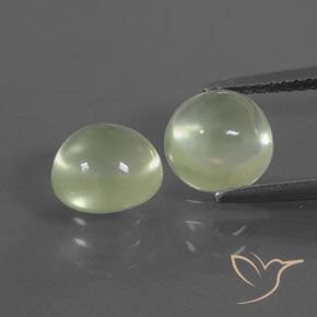 4.09ctw Naturale Verde giallastro Prehnite, Rotondo, Trasparente