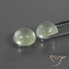 Gemme di Prehnite Verde molto chiaro naturale da 3.23 ct, Rotondo, Trasparente