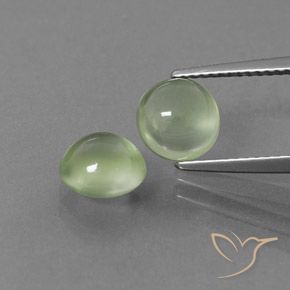 3.24ctw Naturale Giallo verde Prehnite, Rotondo, Trasparente