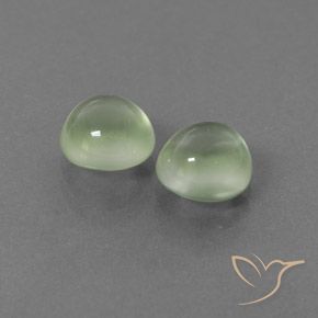 Gemme di Prehnite Giallo verde naturale da 3.67 ct, Rotondo, Trasparente