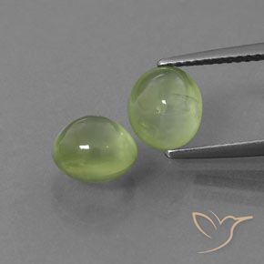 4.21ctw Naturale Pera Verde Prehnite, Ovale, Trasparente