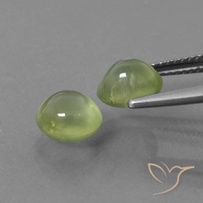 Gemme di Prehnite Pera Verde naturale da 4.21 ct, Ovale, Trasparente