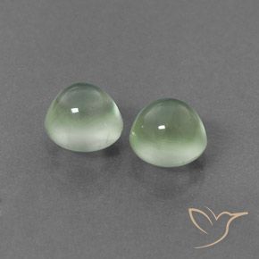 Gemme di Prehnite Verde giallastro naturale da 3.09 ct, Rotondo, Trasparente
