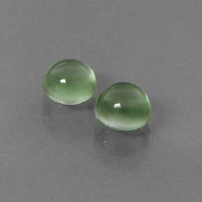 Prehnite naturale verde da  ct, taglio rotondo, trasparente