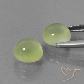Gemme di Prehnite Verde chiaro naturale da 3.37 ct, Rotondo, Trasparente