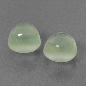 Prehnite naturale verde da 5,17 ct, taglio rotondo, trasparente
