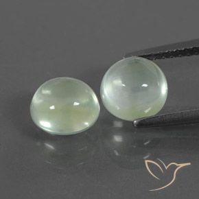 3.19ctw Naturale Verde molto chiaro Prehnite, Rotondo, Trasparente
