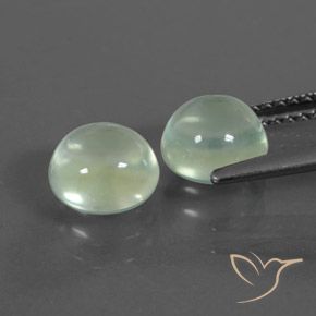 Gemme di Prehnite Verde molto chiaro naturale da 3.19 ct, Rotondo, Trasparente