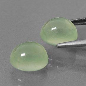 Prehnite naturale verde da 7,43 ct, trasparente, trasparente/traslucido