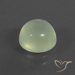 Prehnite Verde Pera Pallido naturale da 2.37 ct, Rotondo, Trasparente