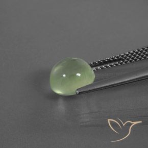 Prehnite Verde chiaro naturale da 2.51 ct, Rotondo, Trasparente