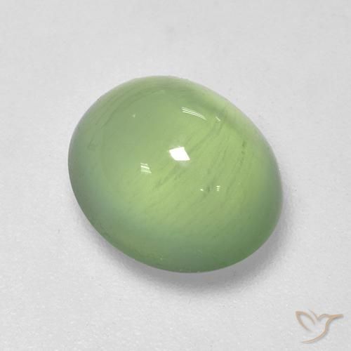 3.55ct Naturale Verde giallastro Prehnite, Ovale, Trasparente