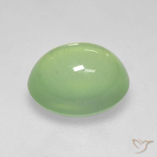 Prehnite Verde giallastro naturale da 3.55 ct, Ovale, Trasparente