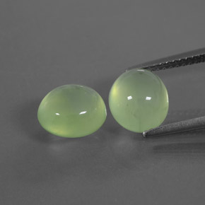 Gemme di Prehnite Verde Pera Pallido naturale da 5.45 ct, Trasparente, Trasparente/Traslucido