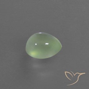 Prehnite Giallo chiaro Verde naturale da 3.35 ct, Forma a pera, Trasparente
