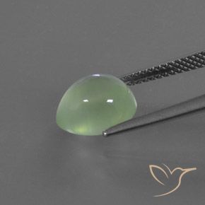 Prehnite Giallo chiaro Verde naturale da 3.35 ct, Forma a pera, Trasparente