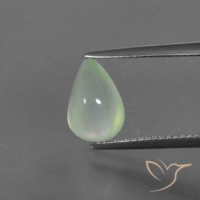 2.80ct Naturale Verde giallastro pallido Prehnite, Forma a pera, Trasparente