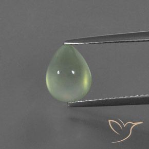 2.56ct Naturale Verde Pera Pallido Prehnite, Forma a pera, Trasparente, Photo A