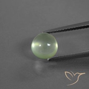 2.35ct Naturale Verde Pera Chiaro Prehnite, Rotondo, Trasparente