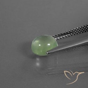 Prehnite Verde Pera Chiaro naturale da 2.35 ct, Rotondo, Trasparente