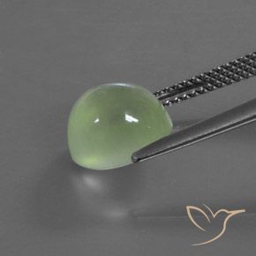 Prehnite Verde lime chiaro naturale da 3.91 ct, Ovale, Trasparente