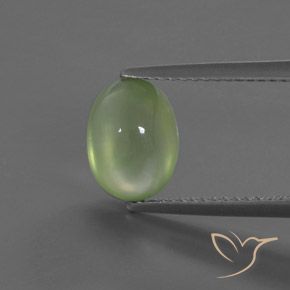 2.91ct Naturale Verde lime Prehnite, Ovale, Trasparente