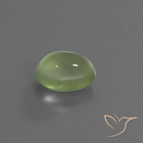 Prehnite Verde lime naturale da 2.91 ct, Ovale, Trasparente